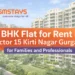 2 BHK Flat for Rent in Sector 15 Kirti Nagar