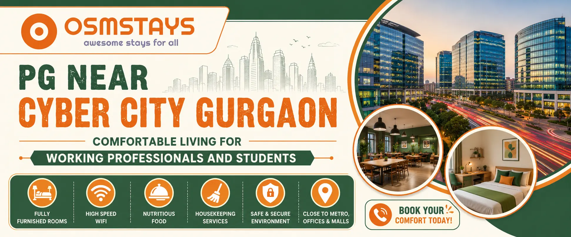 PG Near Cyber City Gurgaon – Comfortable Living for Working Professionals and Students
