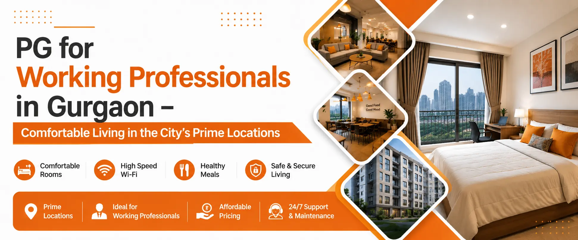 PG for Working Professionals in Gurgaon – Comfortable Living in the City’s Prime Locations
