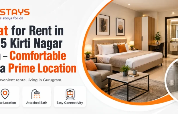 1 RK Flat for Rent in Sector 15 Kirti Nagar Gurgaon – Comfortable Living in a Prime Location